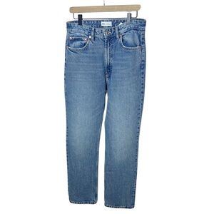 Zara Classic Blue High Waist Straight Leg Jeans Size‎ 10 Denim School Minimalist